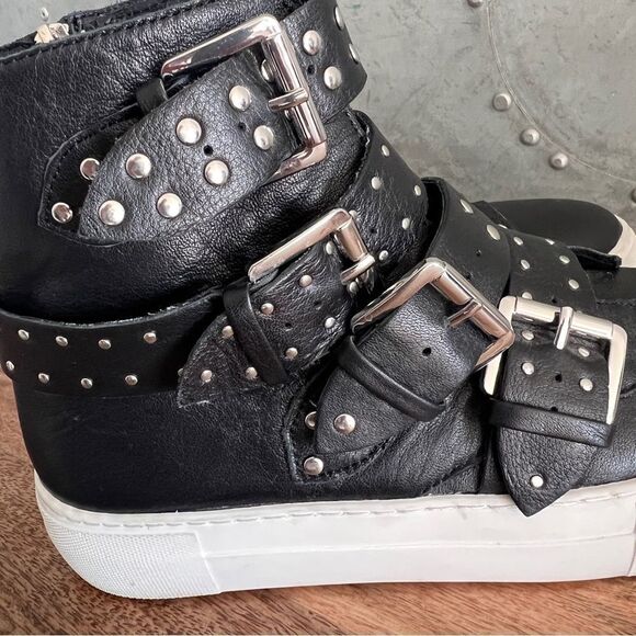 J/Slides NYC Studded High-Top Sneakers - Size 6 - Picture 6 of 10